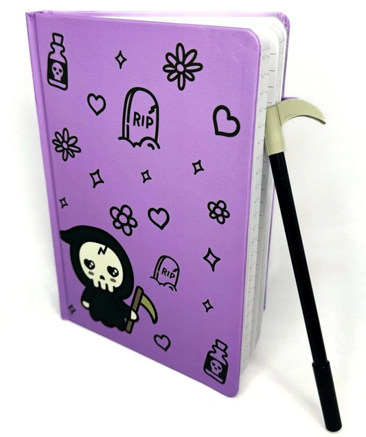 Pastel Goth Grim Reaper Journal w/ pen