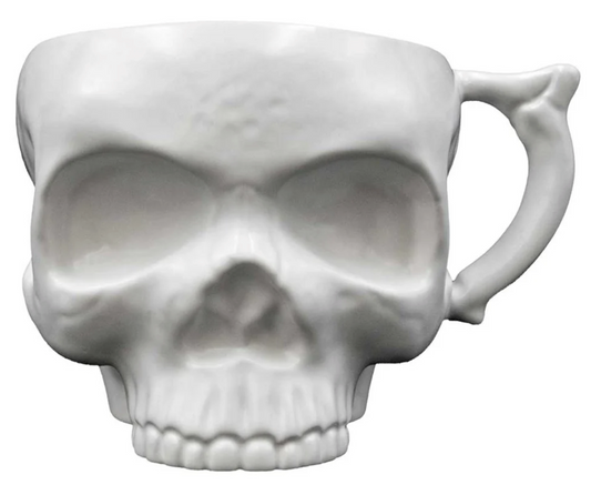 Skull Mega Mug White