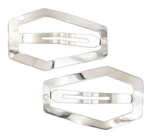 Coffin Snap Hair Clip - Silver