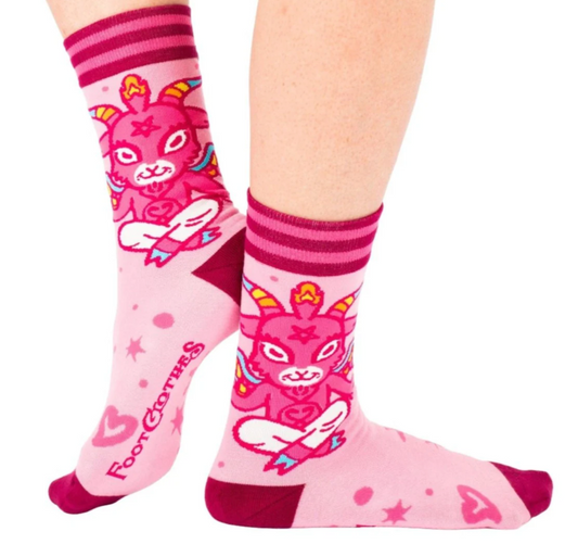 Cute Baphomet Goat Crew Socks