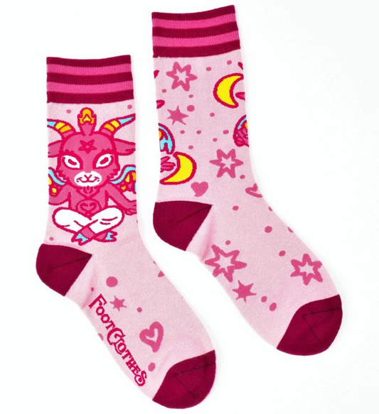 Cute Baphomet Goat Crew Socks