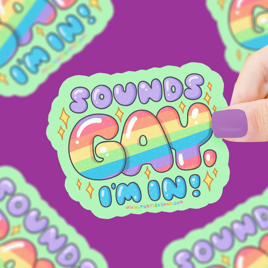 Sounds Gay I'm In Funny Ally Vinyl Sticker