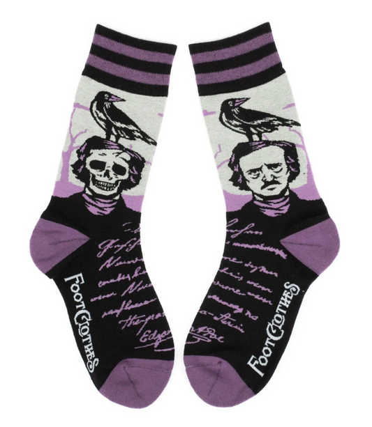 The Raven Poe Crew Socks