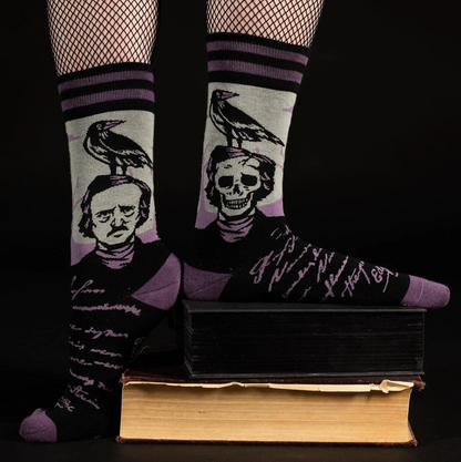 The Raven Poe Crew Socks