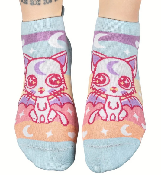 Mystic Kitty Ankle Socks