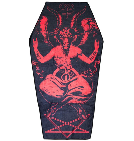 Baphomet Coffin Beach Towel