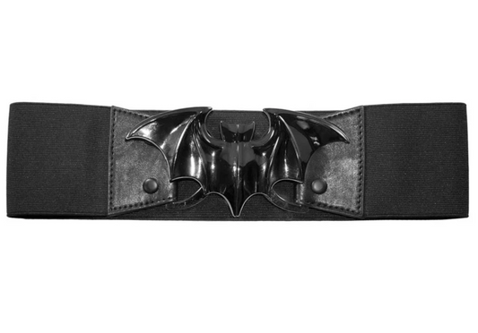 Elastic Waist Belt Bat Black