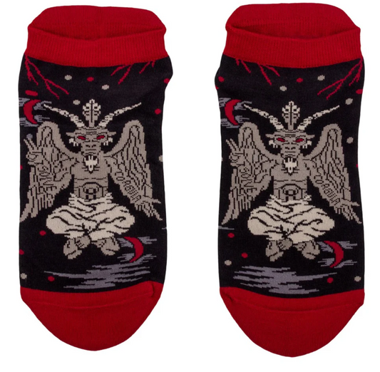 Evil Baphomet Ankle Socks