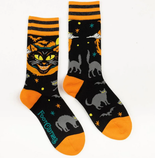 Vintage Black Cat Socks