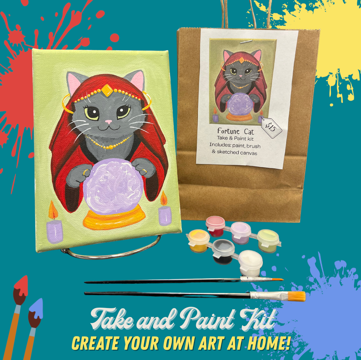 Take & Paint Kit: Fortune Cat