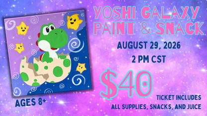 Yoshi Galaxy Paint & Snack Kids Class