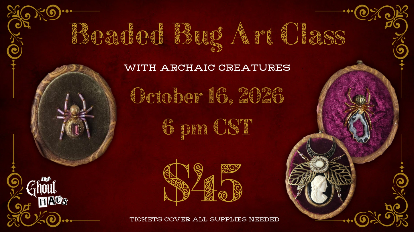 Beaded Bug Art Class with Archaic Creatures
