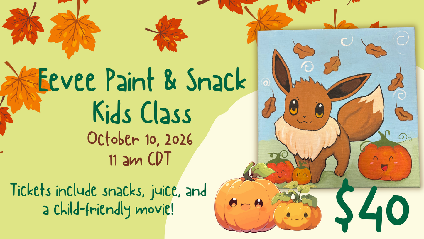 Eevee Paint & Snack Kids Class
