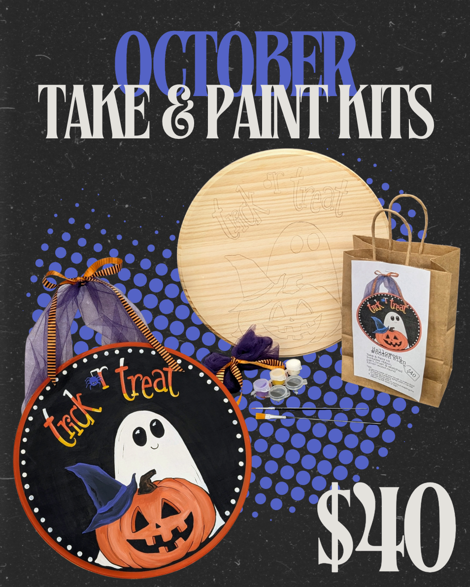 Take & Paint Kit: Halloween Door Hanger Ghost