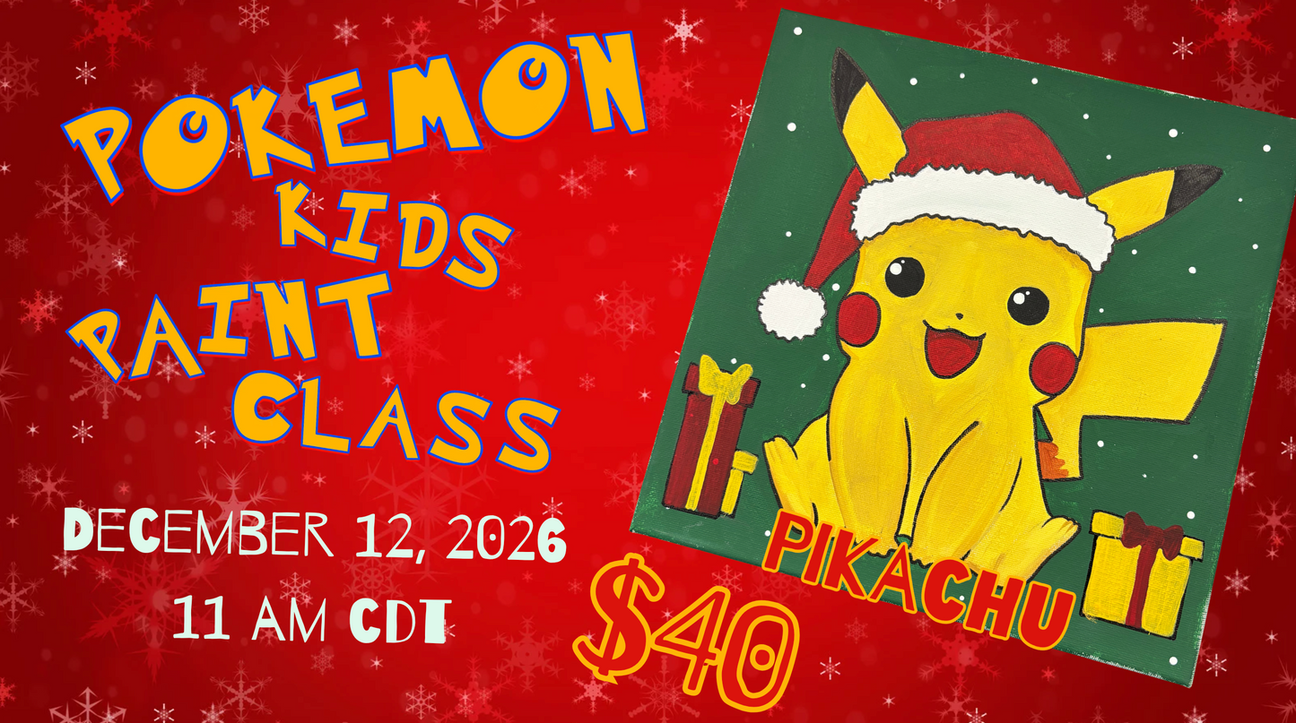 Pikachu Pokemon Paint & Snack Kids Class (Copy)