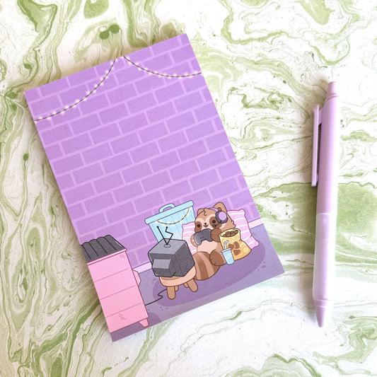 Raccoon Gamer Notepad