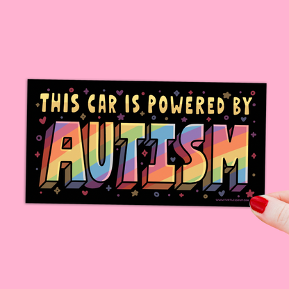Powered By Autism | Awareness | Car | Bumper Sticker