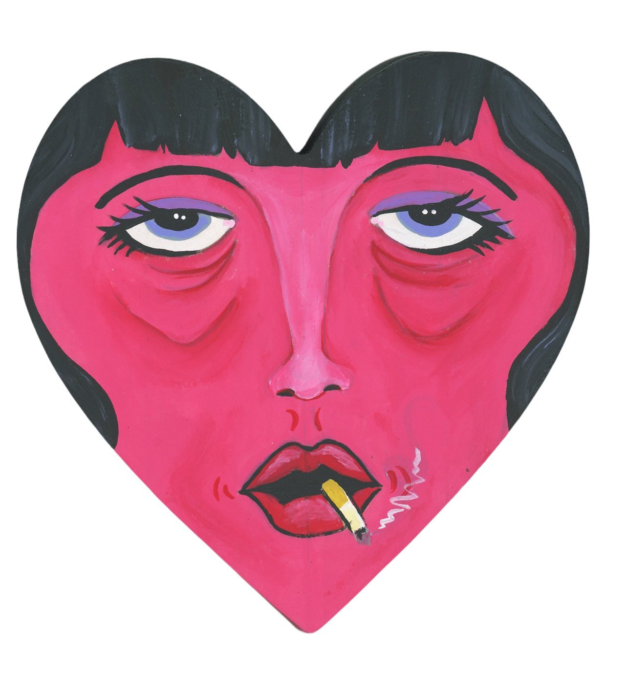 Boredom Emotion Heart Sticker