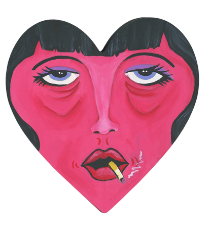 Boredom Emotion Heart Sticker