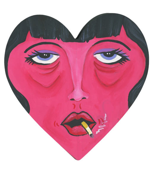 Boredom Emotion Heart Sticker