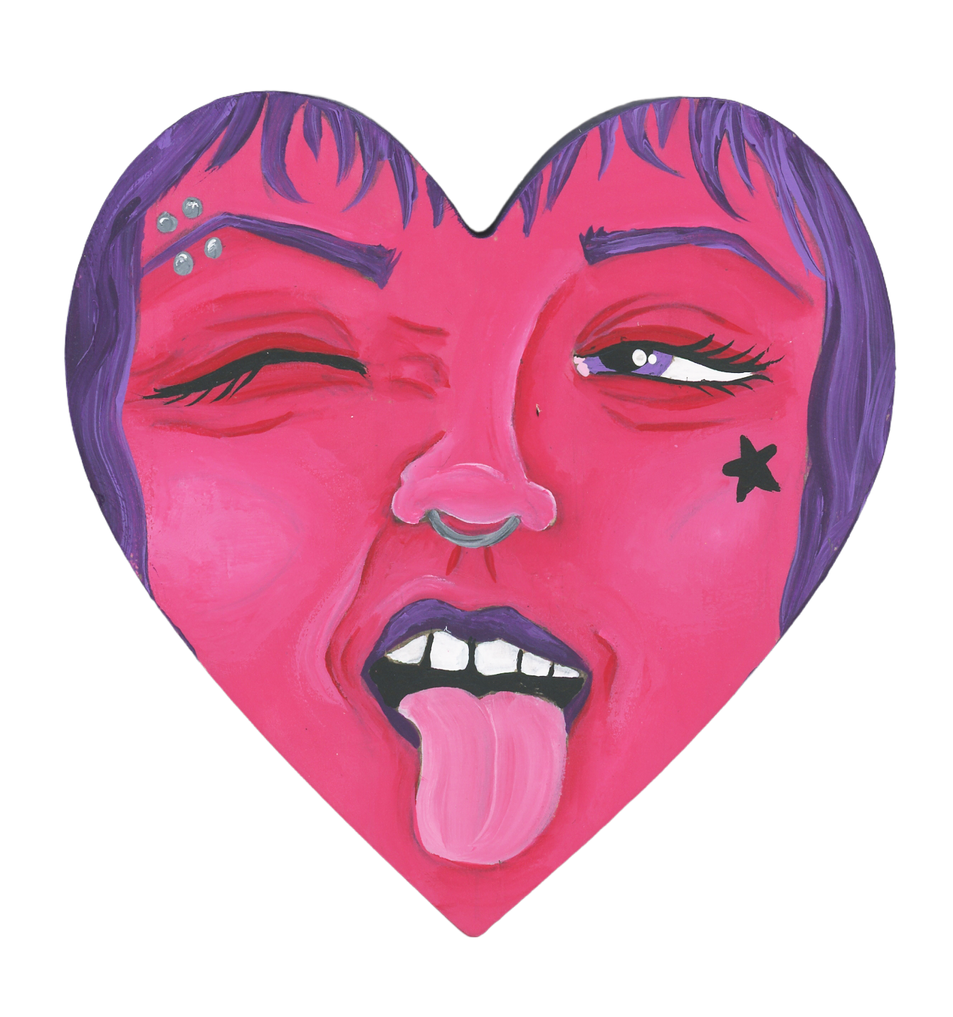 Defiance Emotion Heart Sticker