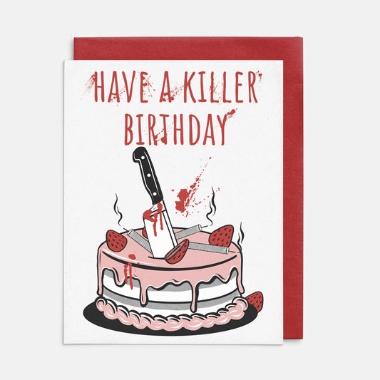 Birthday Card for True Crime Junkie, Humorous Killer Card