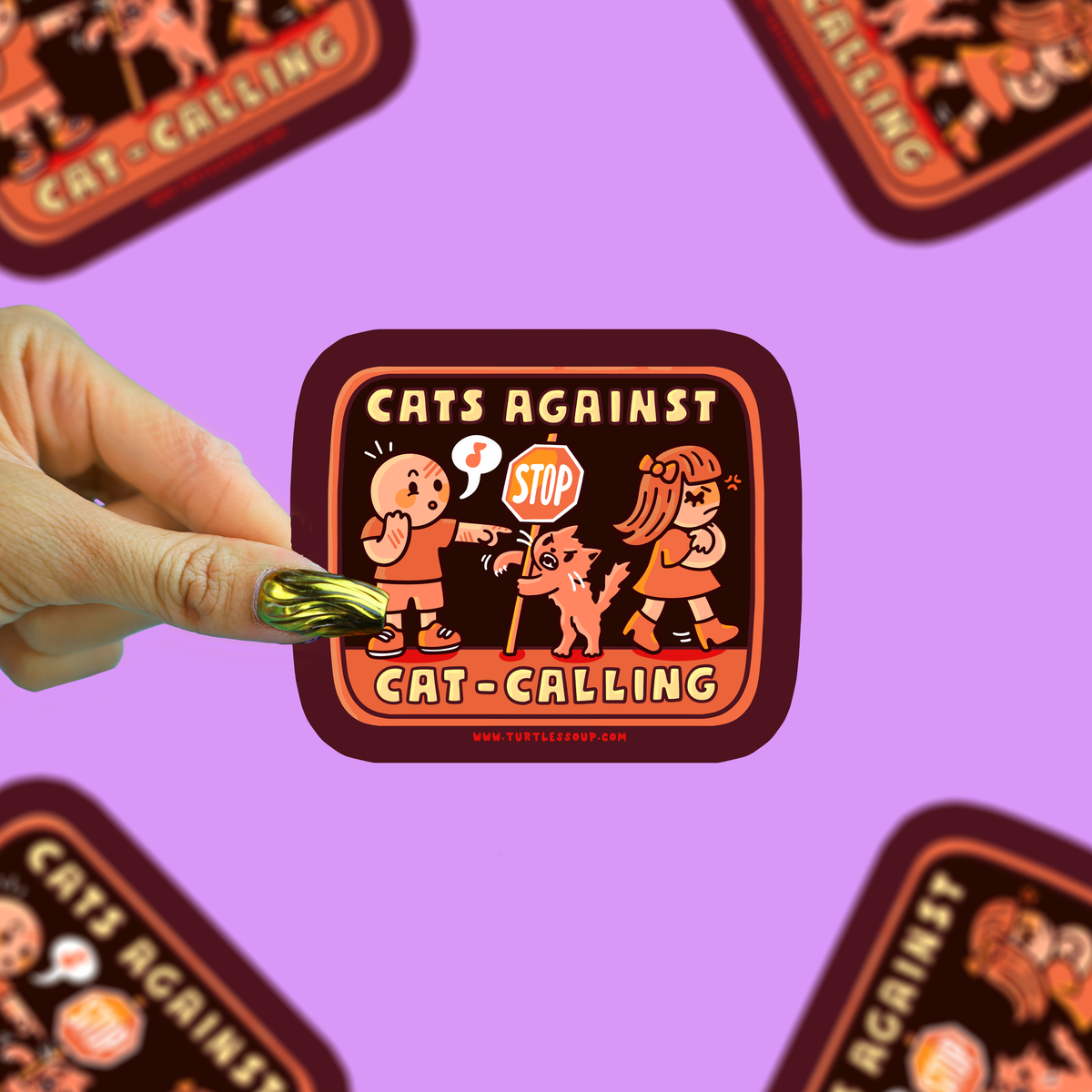 Cats Against Cat Calling Funny Cat Vinyl Sticker