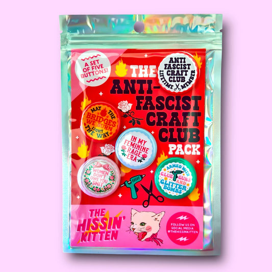 The Anti-Fascist Craft Club 5 Pin Pack