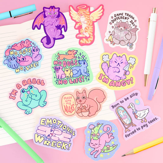 Born to Be Silly Goose, Clown, Cry, Adult, Vinyl Sticker