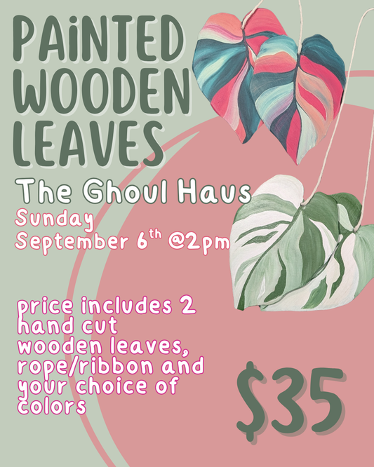 Painted Wooden leaves