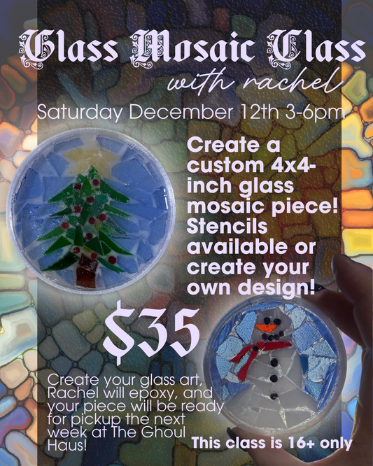 Glass ornament making with Rachel